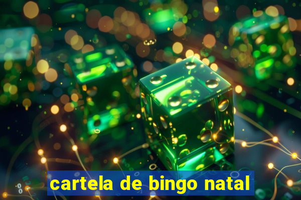 cartela de bingo natal